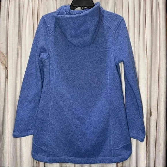 Lands’ End Women’s Full Zip Hooded Mid-Weight Sweatshirt Size Medium 10/12 - Picture 4 of 8